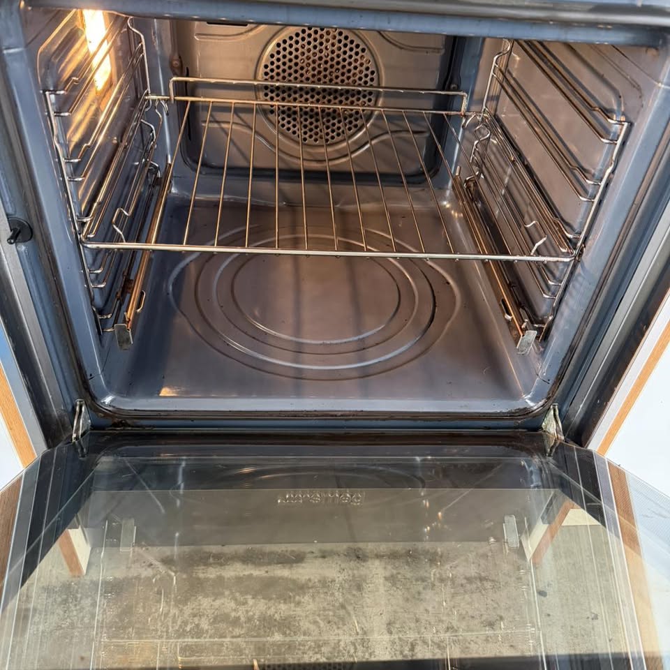 After: a Bosch double wall oven spotless inside